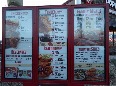 Menu At Popeyes Louisiana Kitchen Fast Food St George S River Rd
