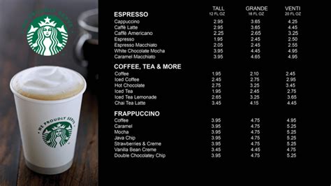 Menu At Starbucks Cafe Kalispell Us 93