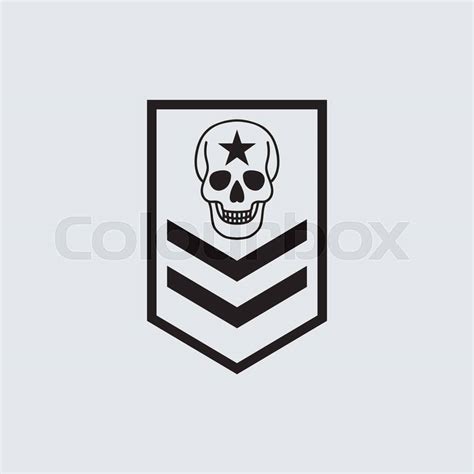 Military Symbols Military Rank Icon Vector Colourbox