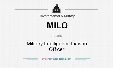 Milo Military Intelligence Liaison Officer