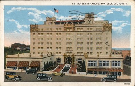 Monterey California Hotel San Carlos Pre Zip Code Card Ebay