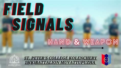 Ncc Field Signals Single And Double Hand Thal Sainik Tsc Camp
