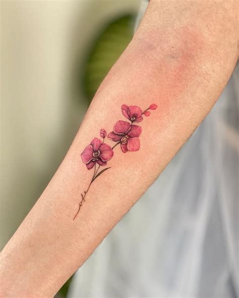 Orchid Flower Tattoo Design
