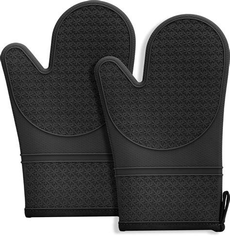 Oven Mitts Heat Resistant Kitchen Oven Gloves 572 F Non Slip Silicone