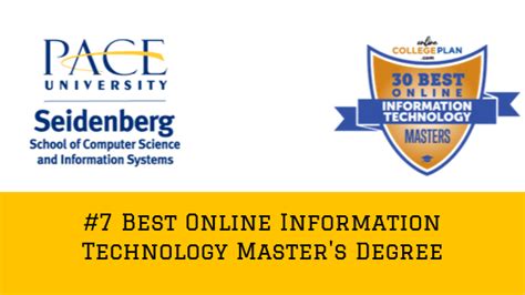 Pace University Hits Top Ten In Online It Degree Rankings Seidenberg School News