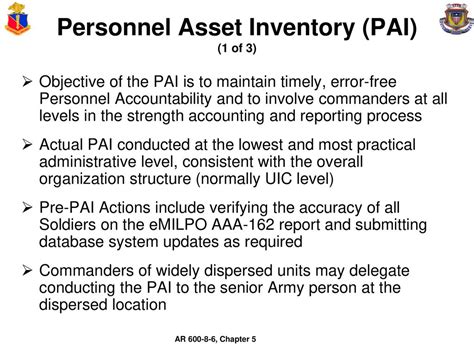 Personnel Asset Inventory Army