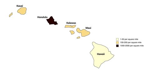 Population Density Of Hawaii By County R Mapporn