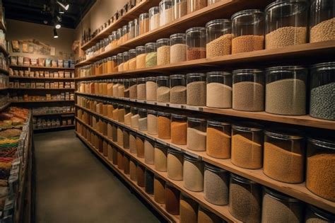 Premium Ai Image Bulk Food Stores And Zerowaste Grocery Shopping