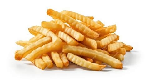 Premium Ai Image Delicious Crinkle Cut French Fries Isolated