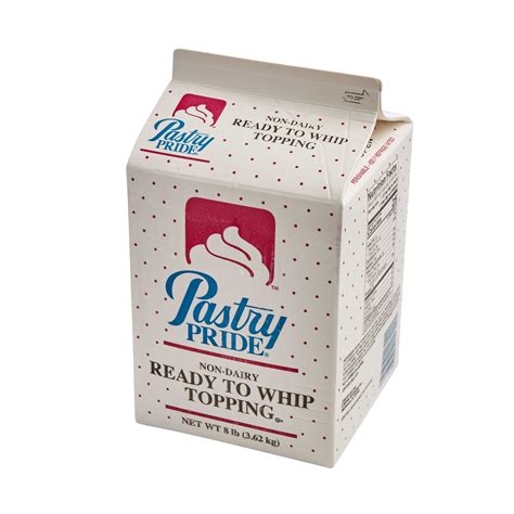 Rich Non Dairy Ready To Whip Cream Pastry Pride Topping 8 Pound 4 Per Case Walmart Com