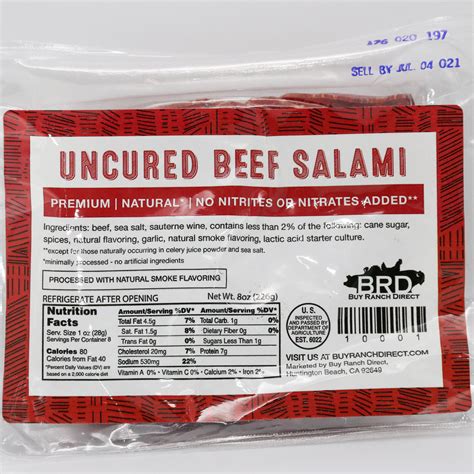 Salami All Beef 8 Oz Buy Ranch Direct