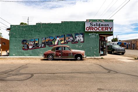 Seligman Grocery Mural In Seligman Arizona Route 66 Road Map