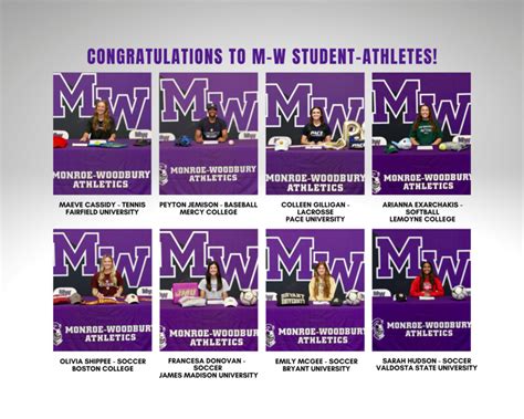 Senior Athletes Sign Letters Of Intent For College Athletics Monroe
