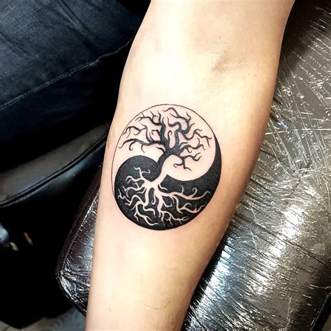 Simple Unique Yin Yang Tattoo