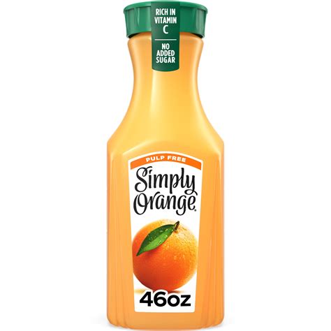 Simply Orange Pulp Free Orange Juice 46 Fl Oz Bottle Walmart Com