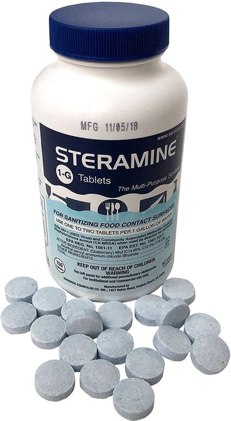 Steramine Sanitizer Tablets 6 150