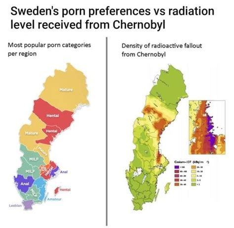 Sweden Amp 39 S Porn Preferences Vs Radiation Level Received From Chernobyl