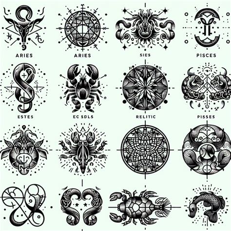 Tattoo Ideas For Zodiac Signs Full Set Part 2 Tattoo Tattoodesign Horoscope Zodiacsigns Minimalisttattoo