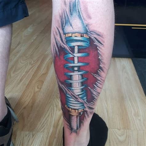 Tearing Skin Robot Tattoo