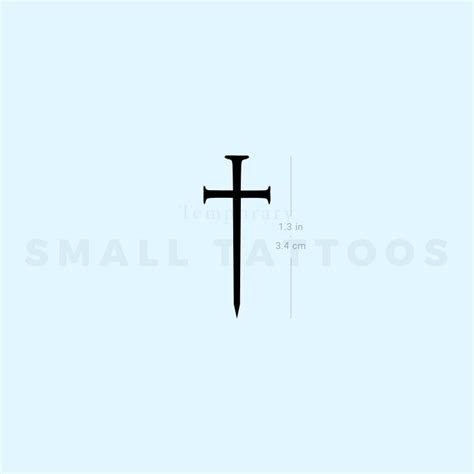Thin Cross Tattoo Design