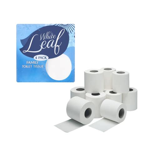 Toilet Tissue 2 Ply Case 40 Rolls White Leaf Family