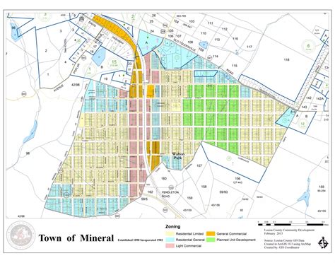 Town Zoning Map Mineral Virginia