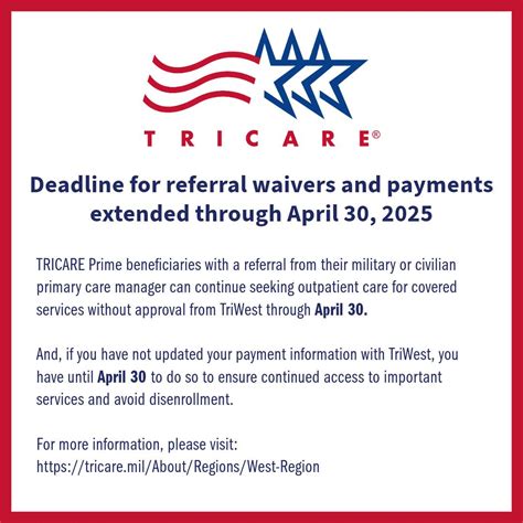 Tricare West Region Referral Approval Waiver Deadline Nears Dha Mil