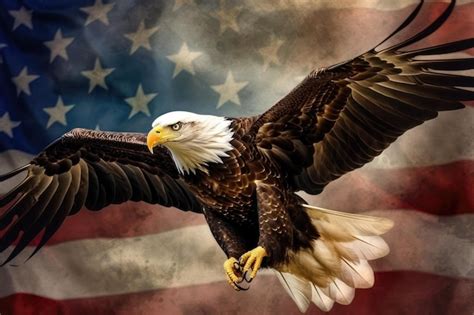 United States Flag Bald Eagle