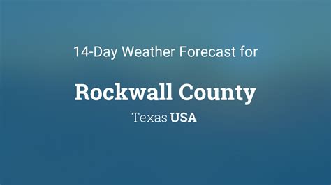 Weather Forecast For Rockwall Texas