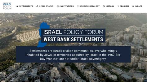 West Bank Settlements Explained Israel Policy Forum