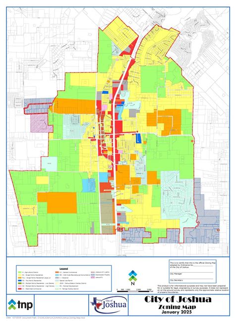 Zoning Map 2025 Joshua Tx